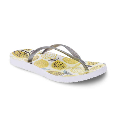 Venice Print Women's Toe Post Sandal - Lemon