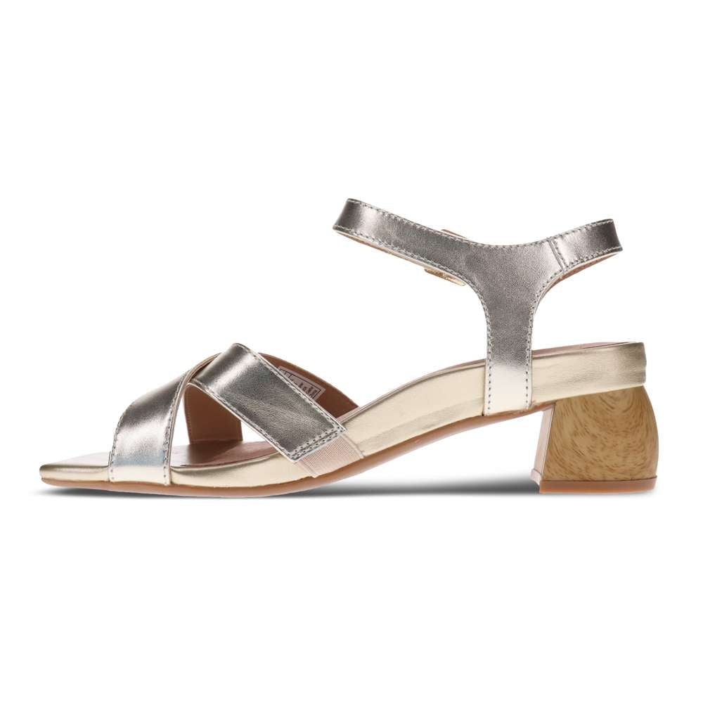 Yara Heeled Sandal - Soft Gold