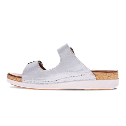 Brighton Slide Sandal - White Linen