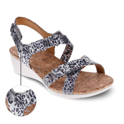 Casablanca Wedge - Silver Safari