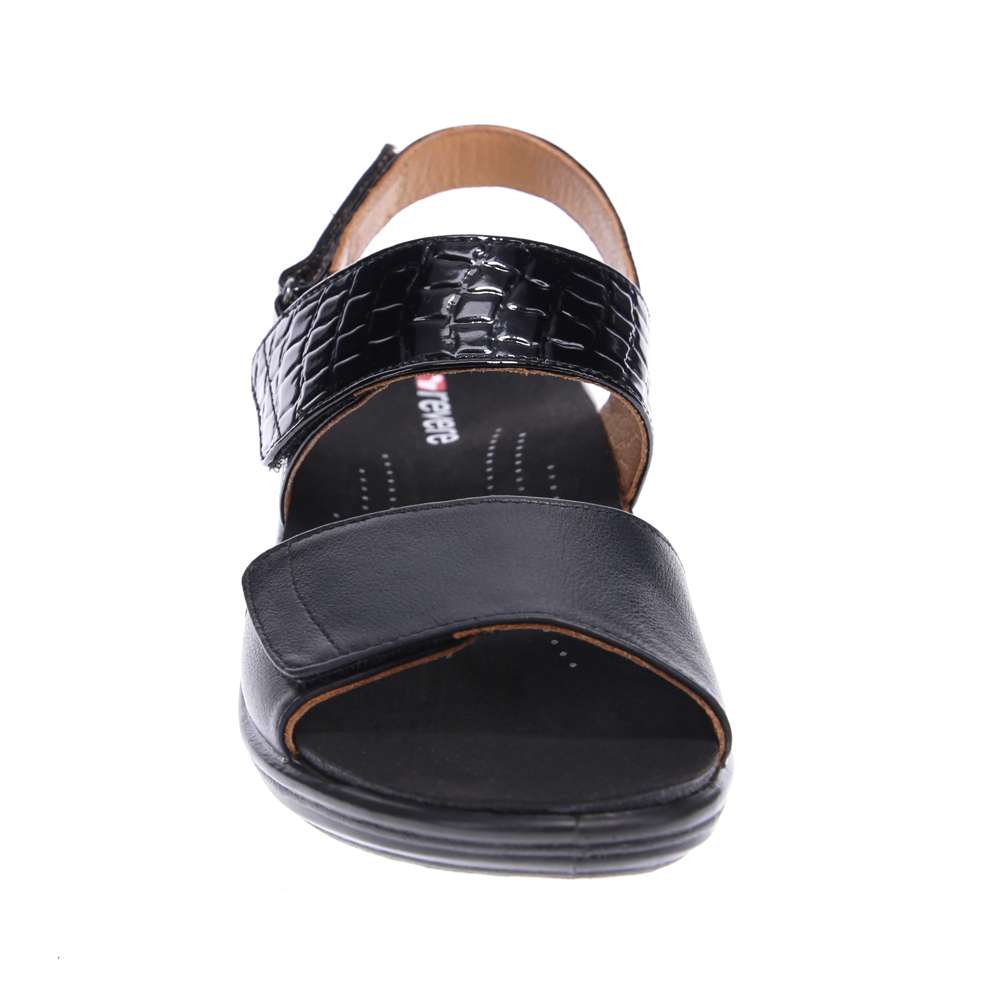 Como Adjustable Sandal - Black Croc