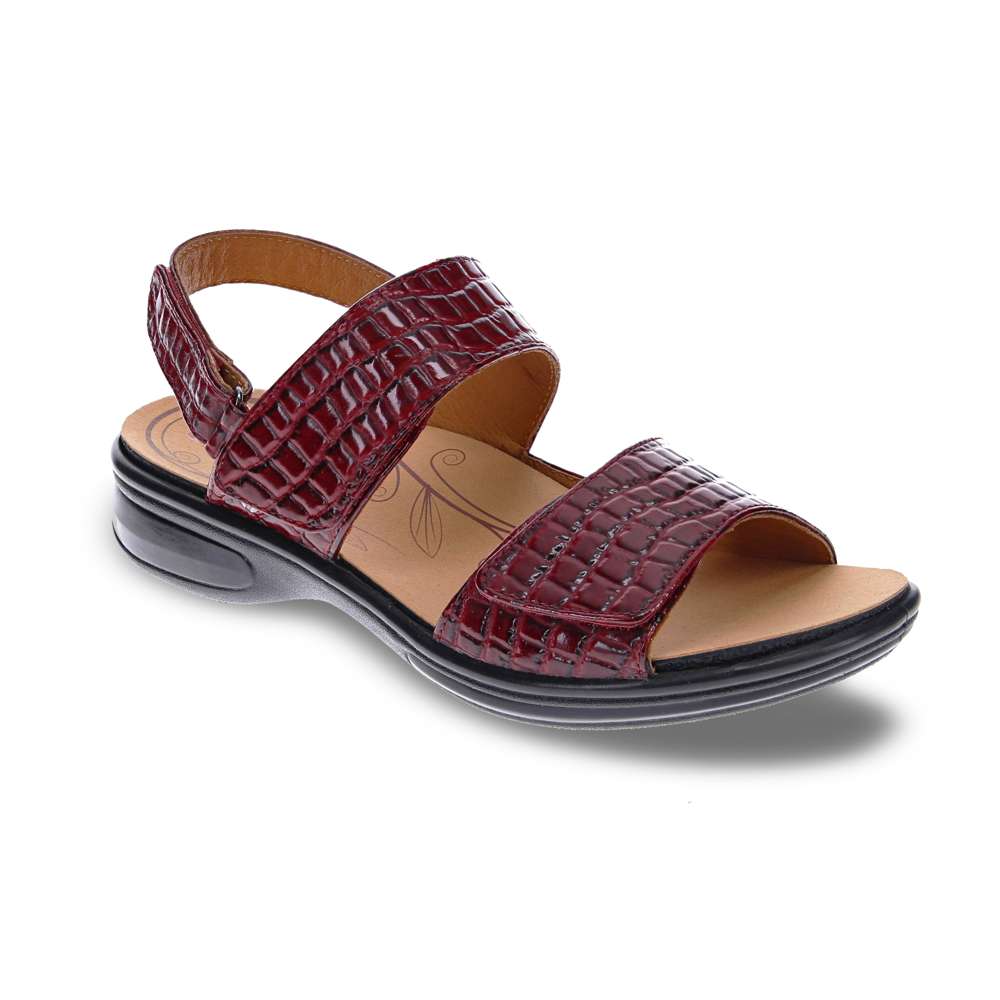 Como Adjustable Sandal - Red Croc