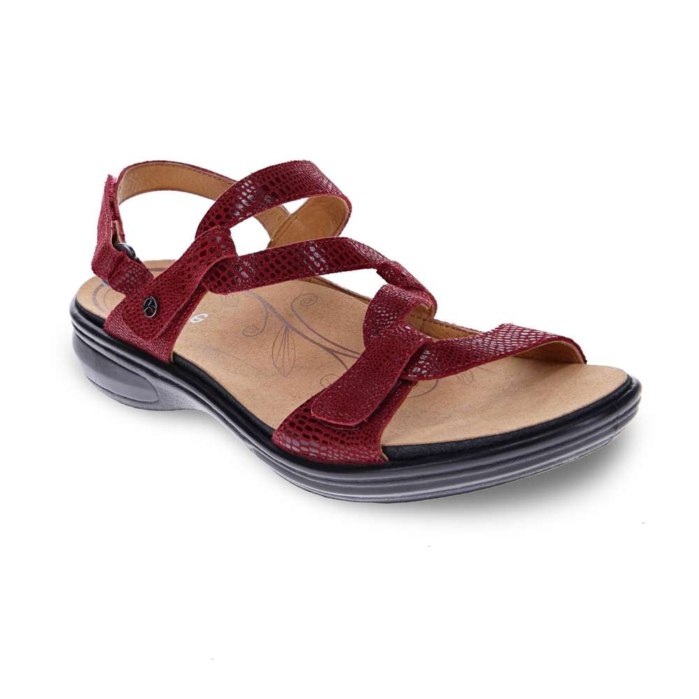Miami Adjustable Sandal - Cherry Lizard