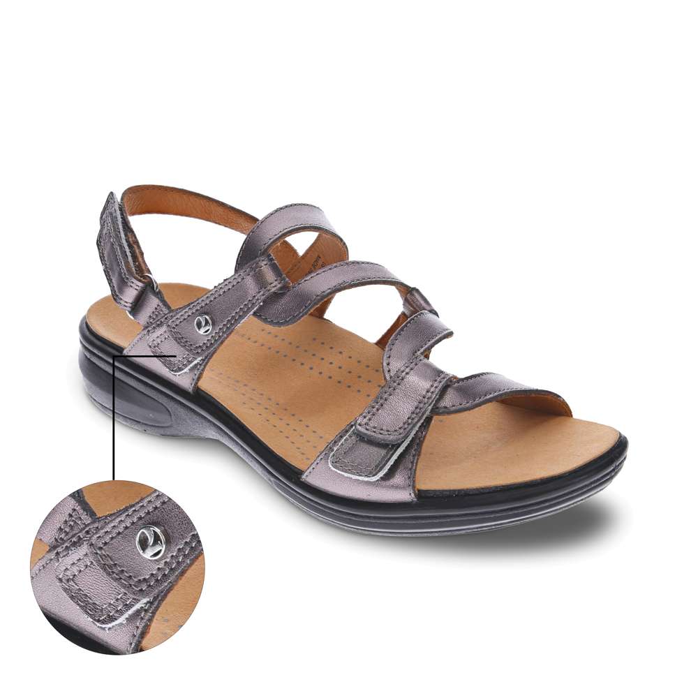 Miami Adjustable Sandal - Gunmetal