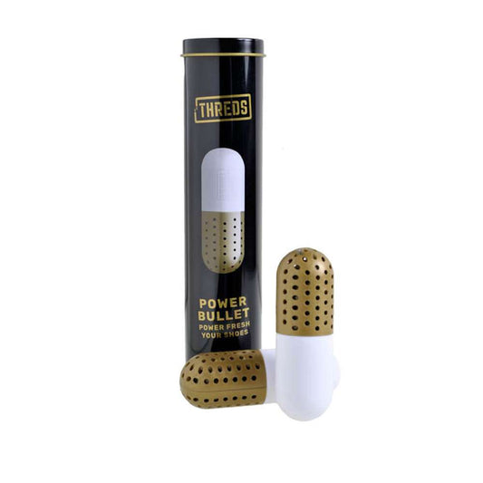 Power Bullet – Shoe Deodoriser - White/Gold