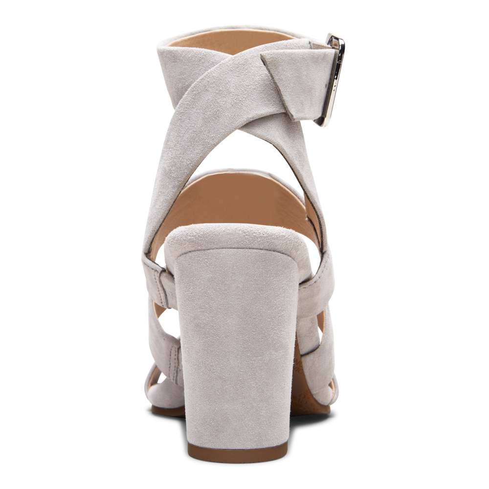 Blaire Heeled Sandal - Light Grey