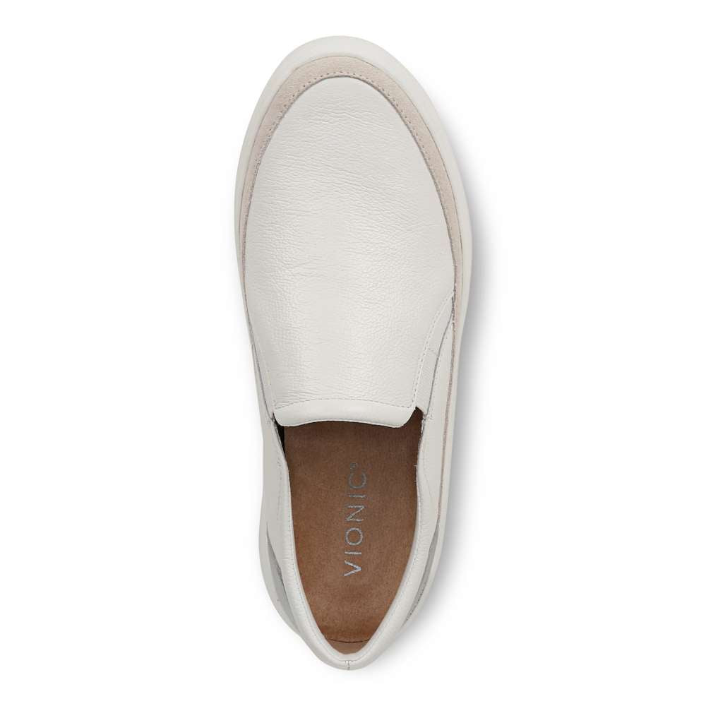 Kearny Platform Slip-On Sneaker - White Leather