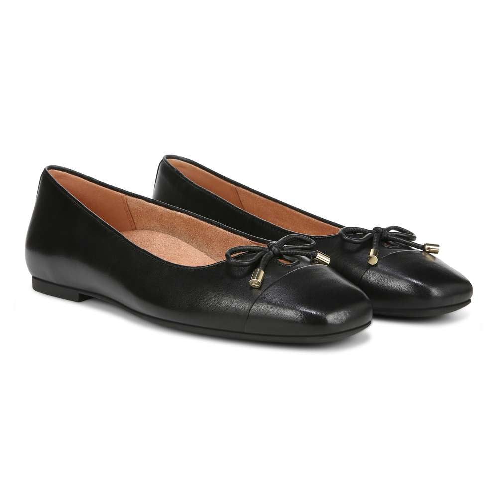 Klara Flat - Black Leather