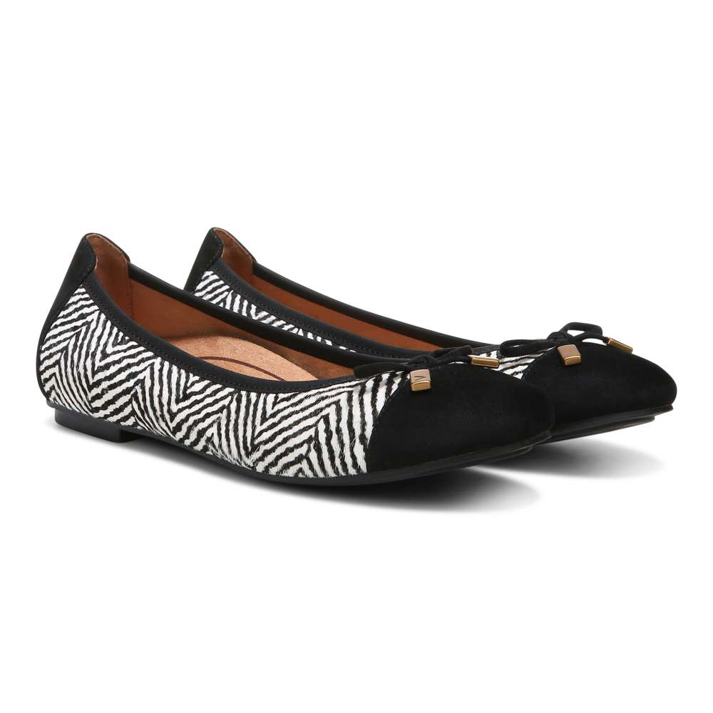 Minna Ballet Flat - Black/White