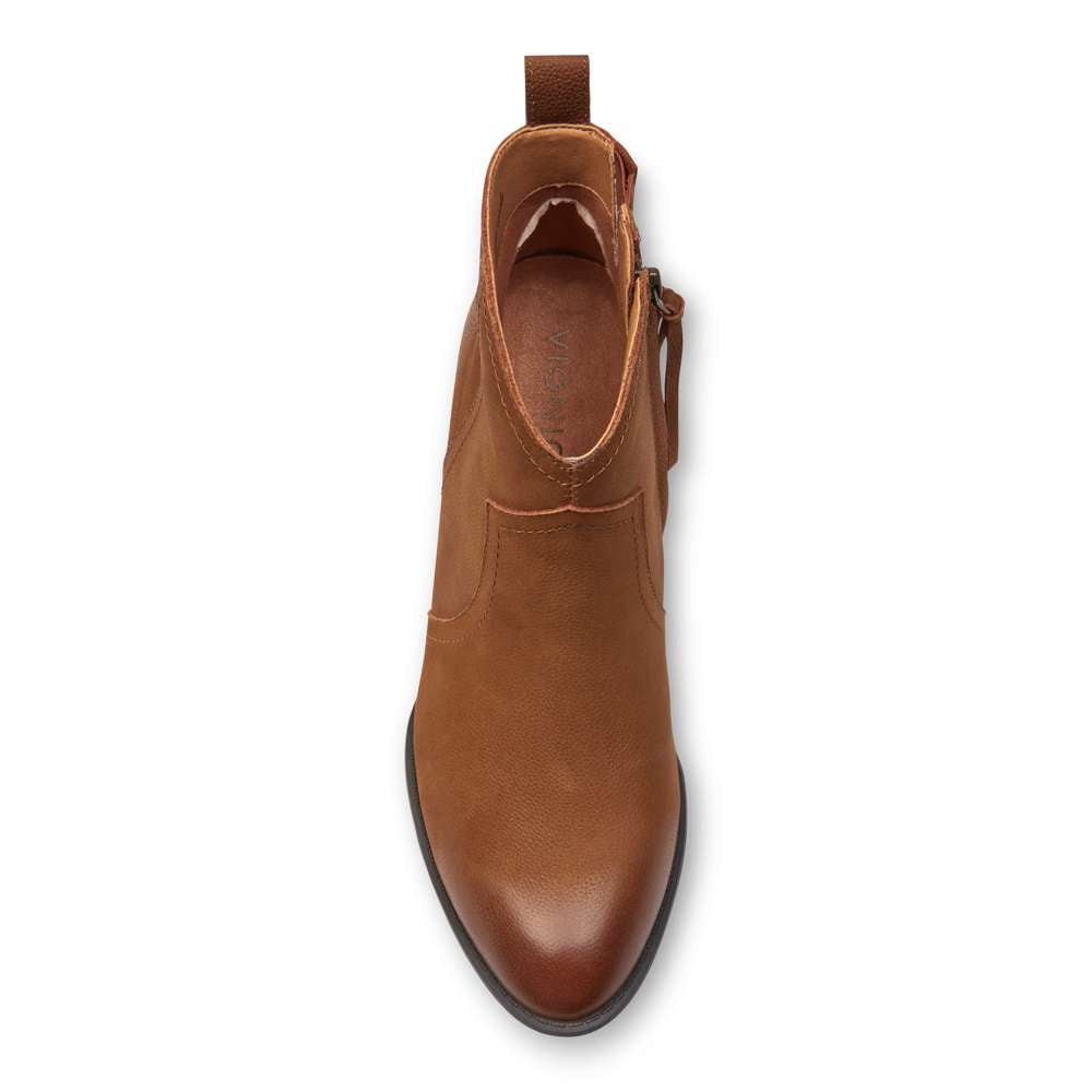 Raina Heeled Ankle Boot - Brown