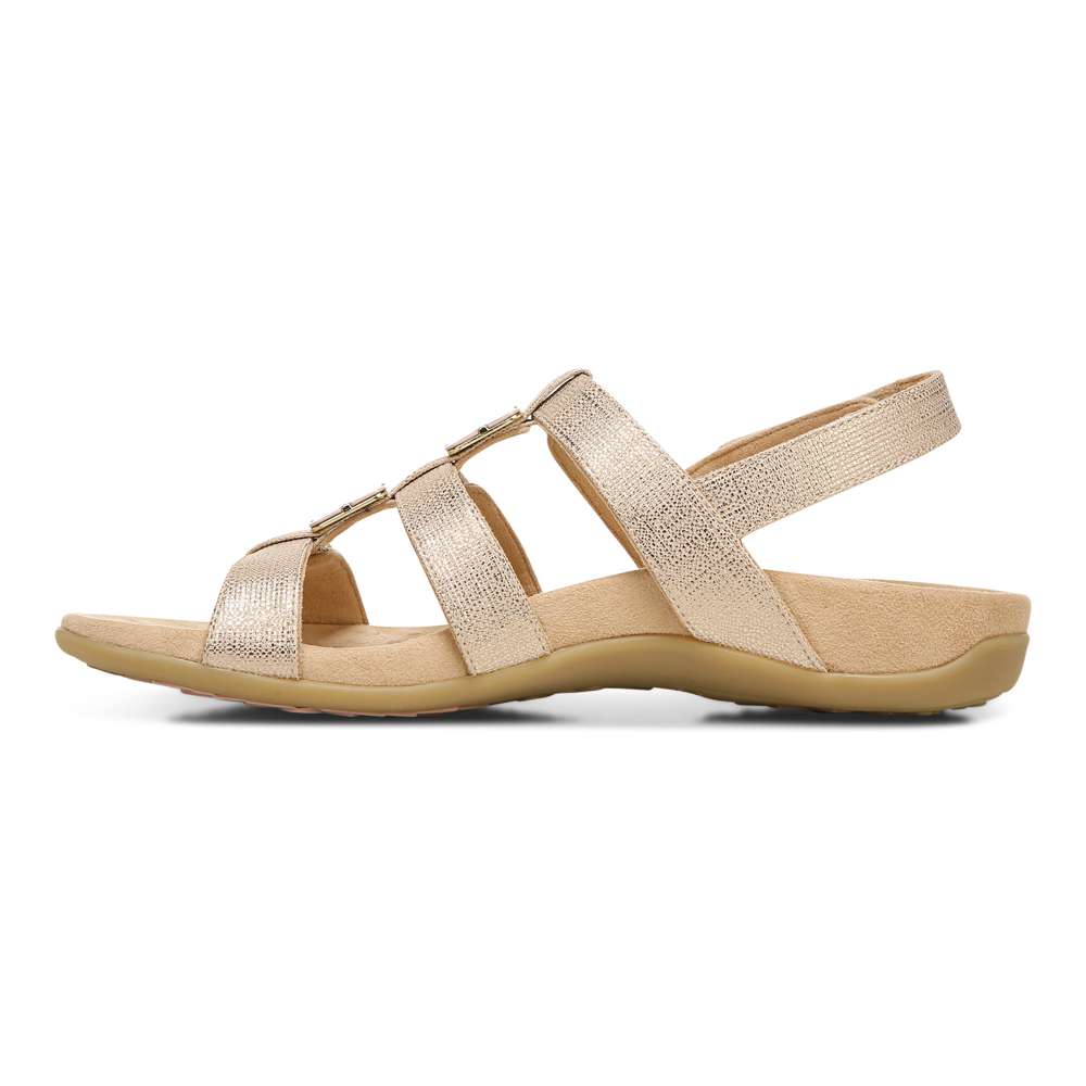 Amber Adjustable Sandal - Rose Gold Metallic