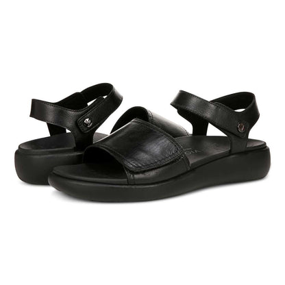 Awaken Recovery Sandal - Black Leather