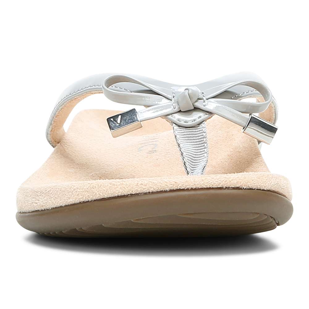 Bella Toe Post Sandal - Light Grey