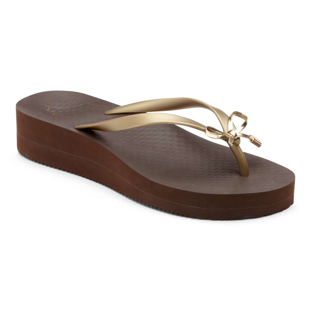 Bondi Wedge Toe Post Sandal - Dark Brown