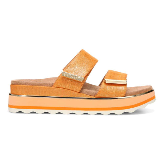 Brandie Flatform Slide Sandal - Marmalade Metallic