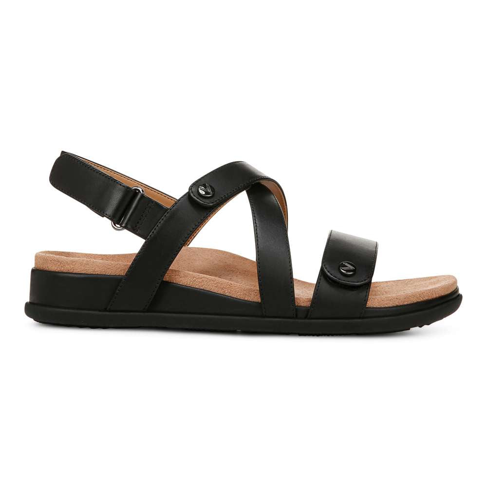 Cypress Backstrap Sandal - Black Leather