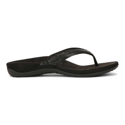 Dillon Shine Toe Post Sandal - Black