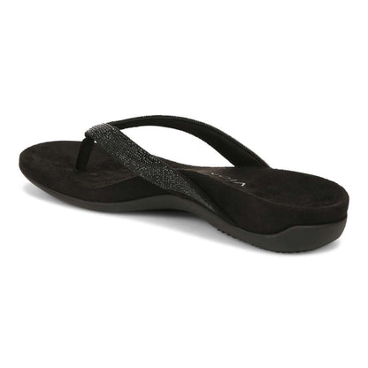 Dillon Shine Toe Post Sandal - Black
