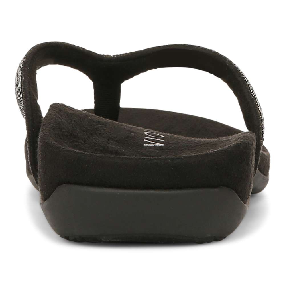 Dillon Shine Toe Post Sandal - Black