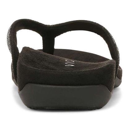 Dillon Shine Toe Post Sandal - Black