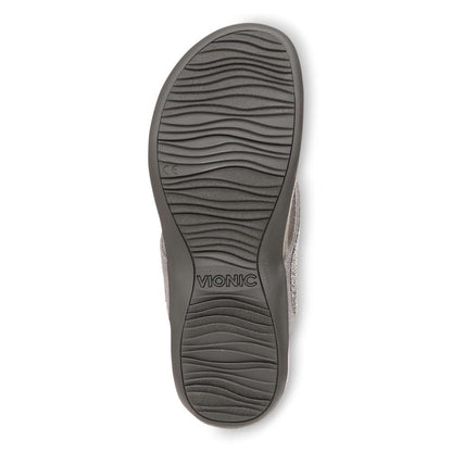 Dillon Shine Toe Post Sandal - Stormy