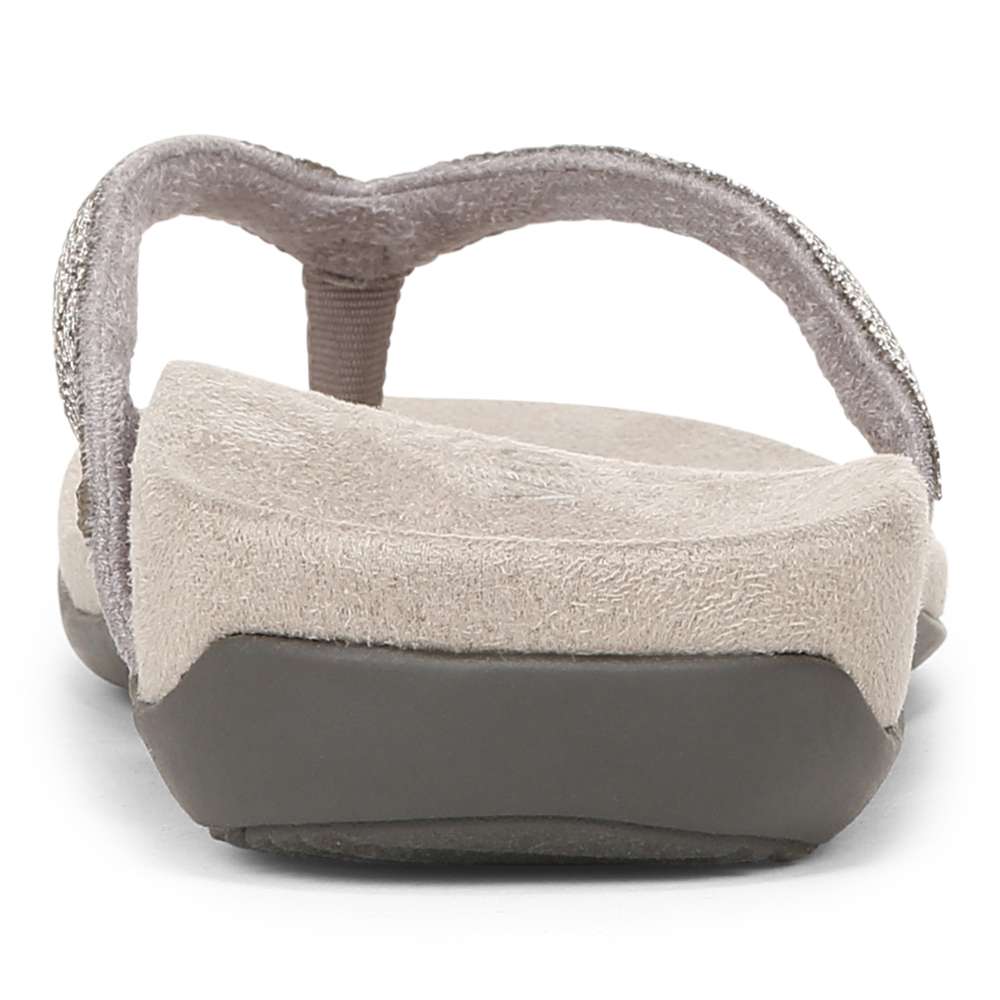 Dillon Shine Toe Post Sandal - Stormy