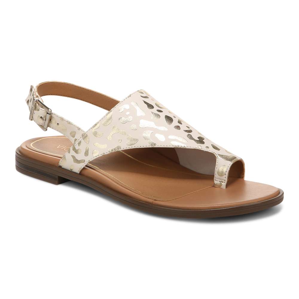 Ella Sandal - White Leopard