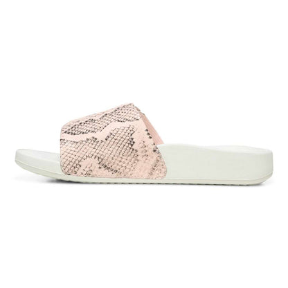 Keira Slide Sandal - Pale Blush Snake