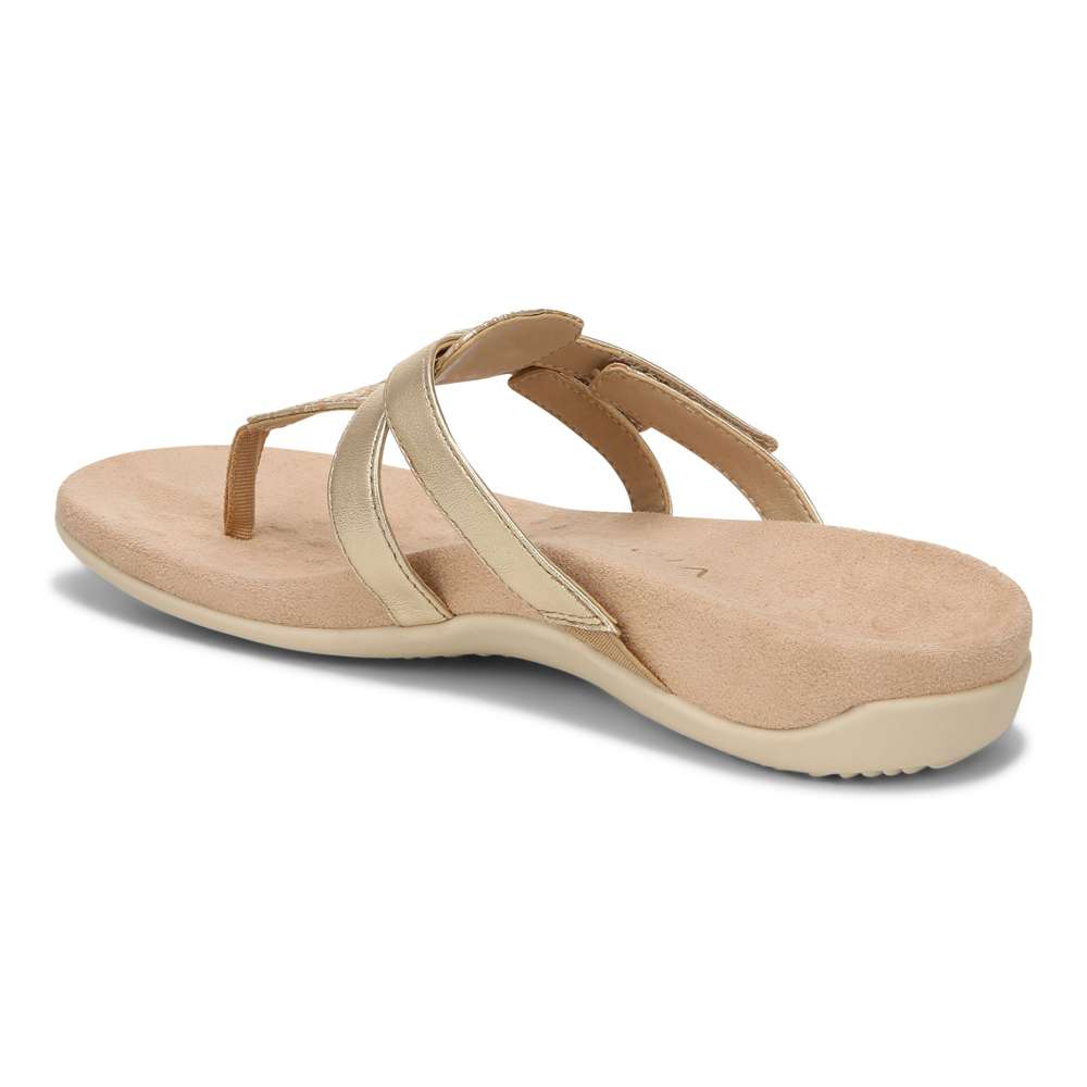 Karley Toe Post Sandal - Gold