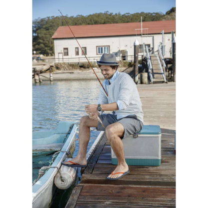 Beach Manly Toe Post Sandal - Blue Camo Orange