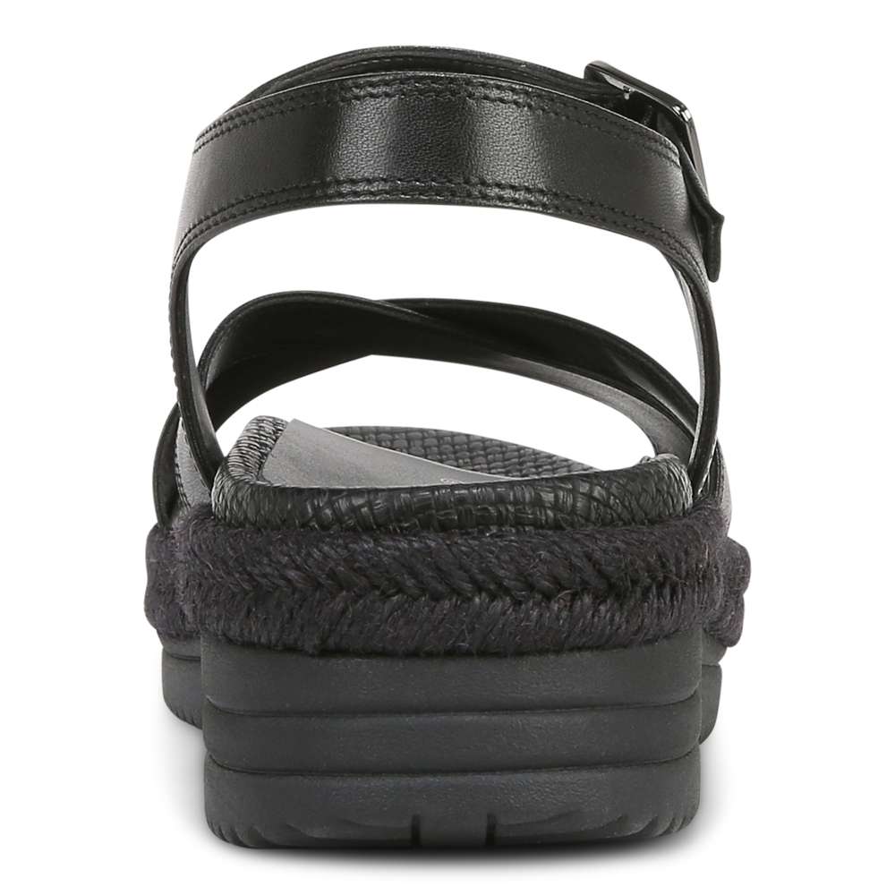 Mar Platform Sandal - Black Leather