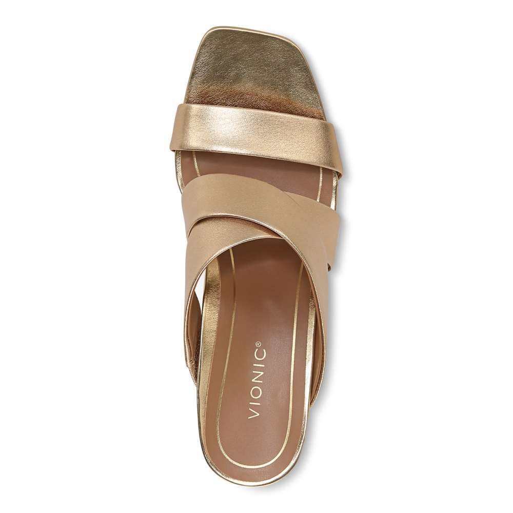 Merlot Heeled Sandal - Gold