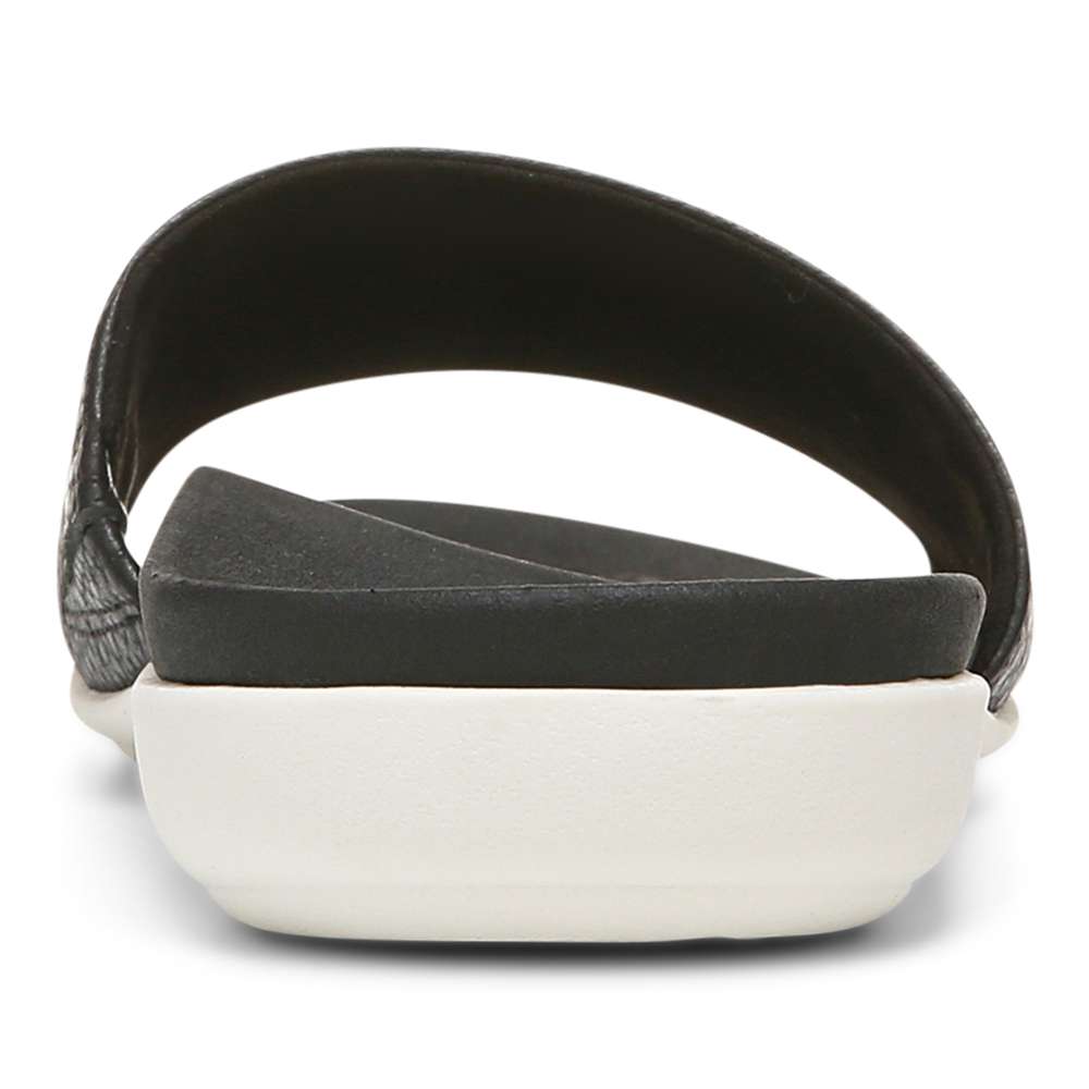 Val Slide Sandal - Black Tumble