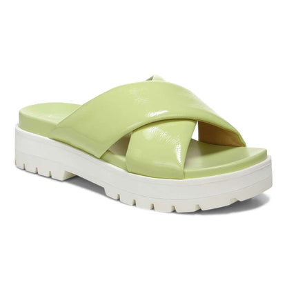 Vesta Flatform Lug Sandal - Pale Lime
