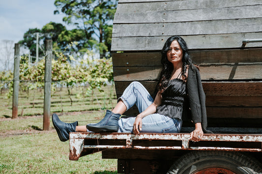 Lifestyle image for Karla Boots - Navy