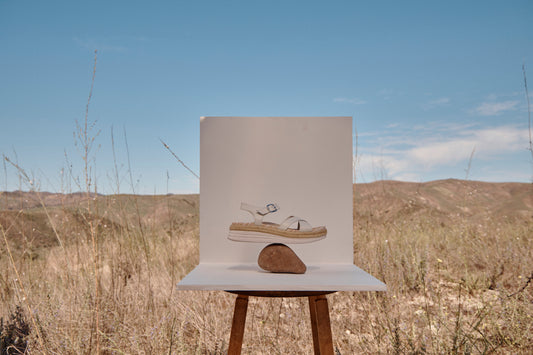 Lifestyle image for Mar Platform Sandal - Cream Leather