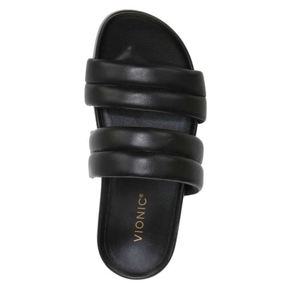 Mayla Slide - Black Nappa
