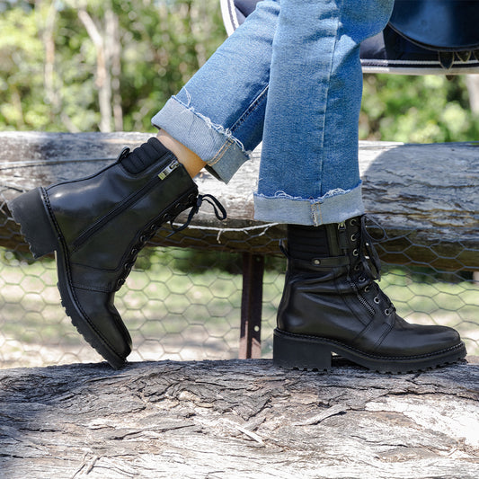 Lifestyle image for Olivia Combat Boot - Black