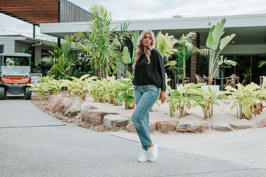 Lifestyle image for Paisley Floral Sneaker - Red/White Patch