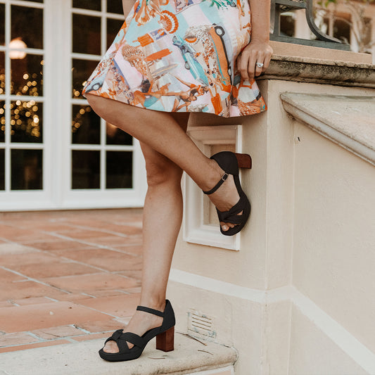 Lifestyle image for Tatum Heeled Sandal - Black