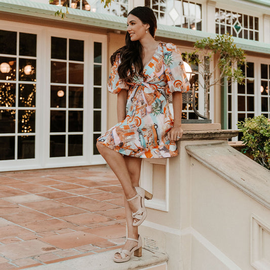 Lifestyle image for Tatum Heeled Sandal - Sand